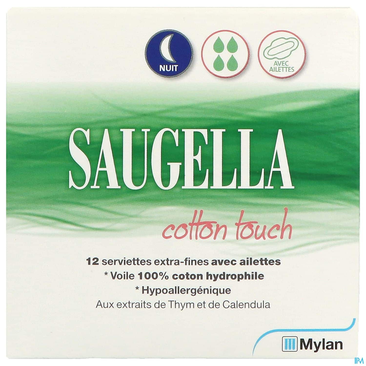 SAUGELLA COT TOUCH SERV NUIT 12