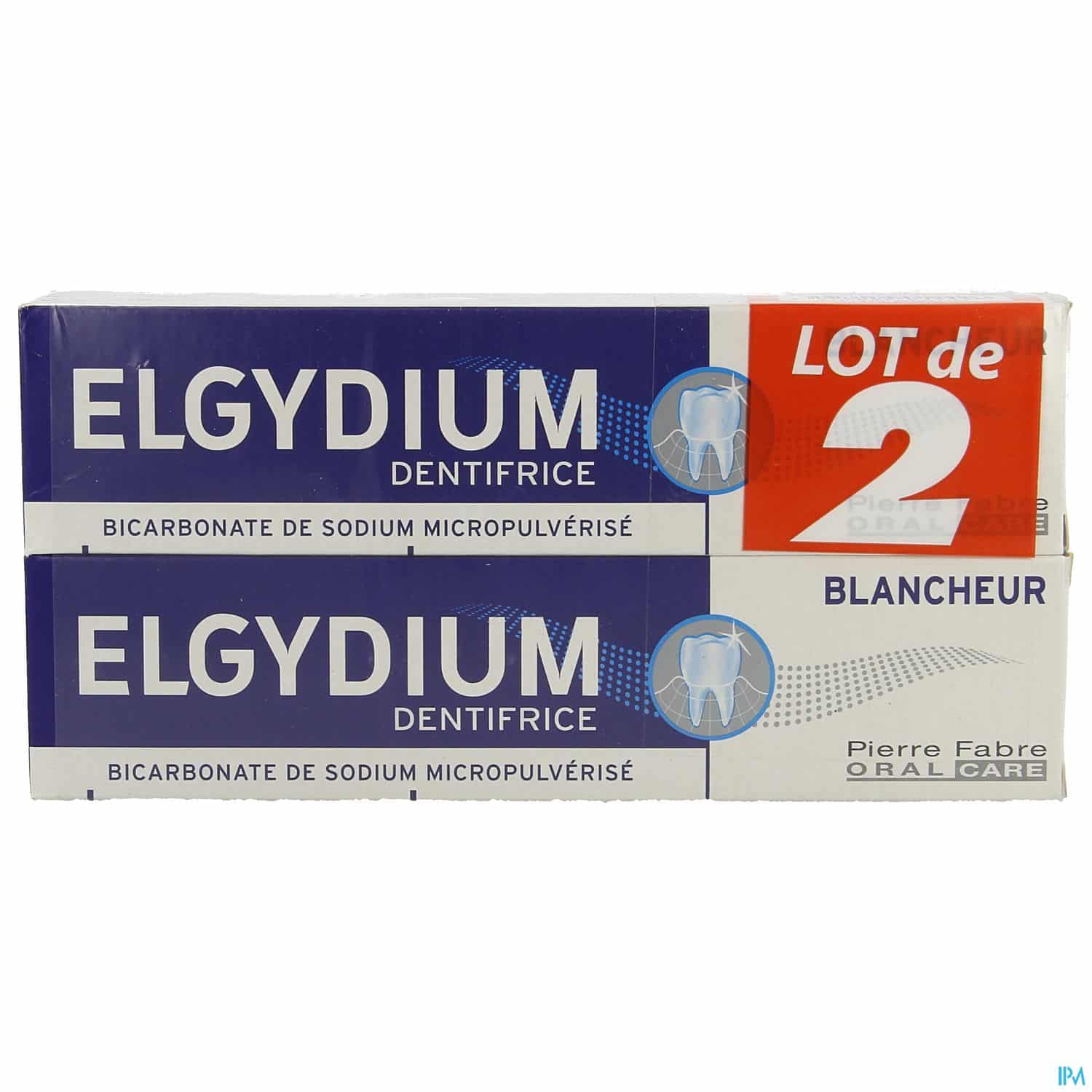 ELGYDIUM DENT BLANCHEUR 75ML X2