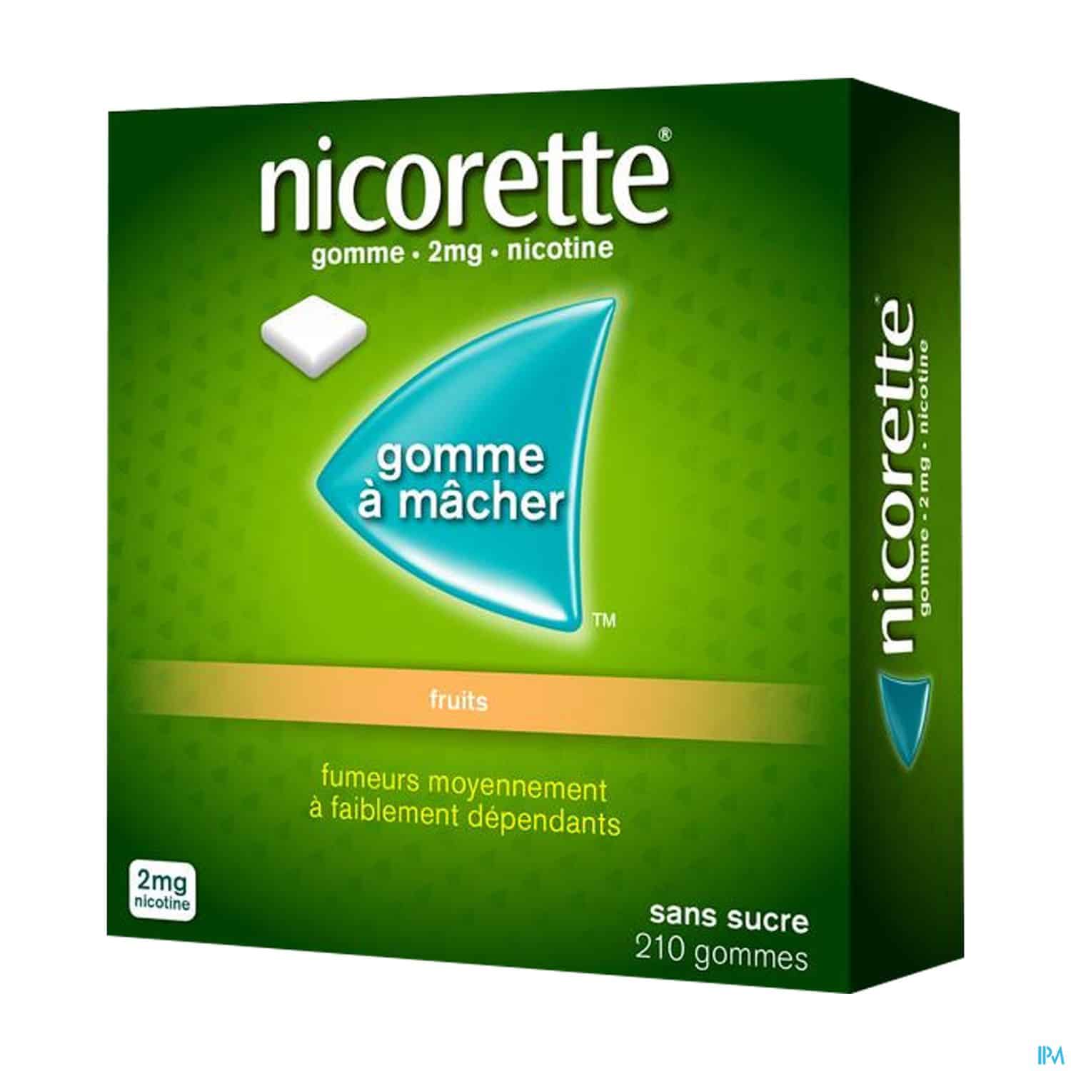 NICORETTE 2MG GOMME FRUITS SS 210