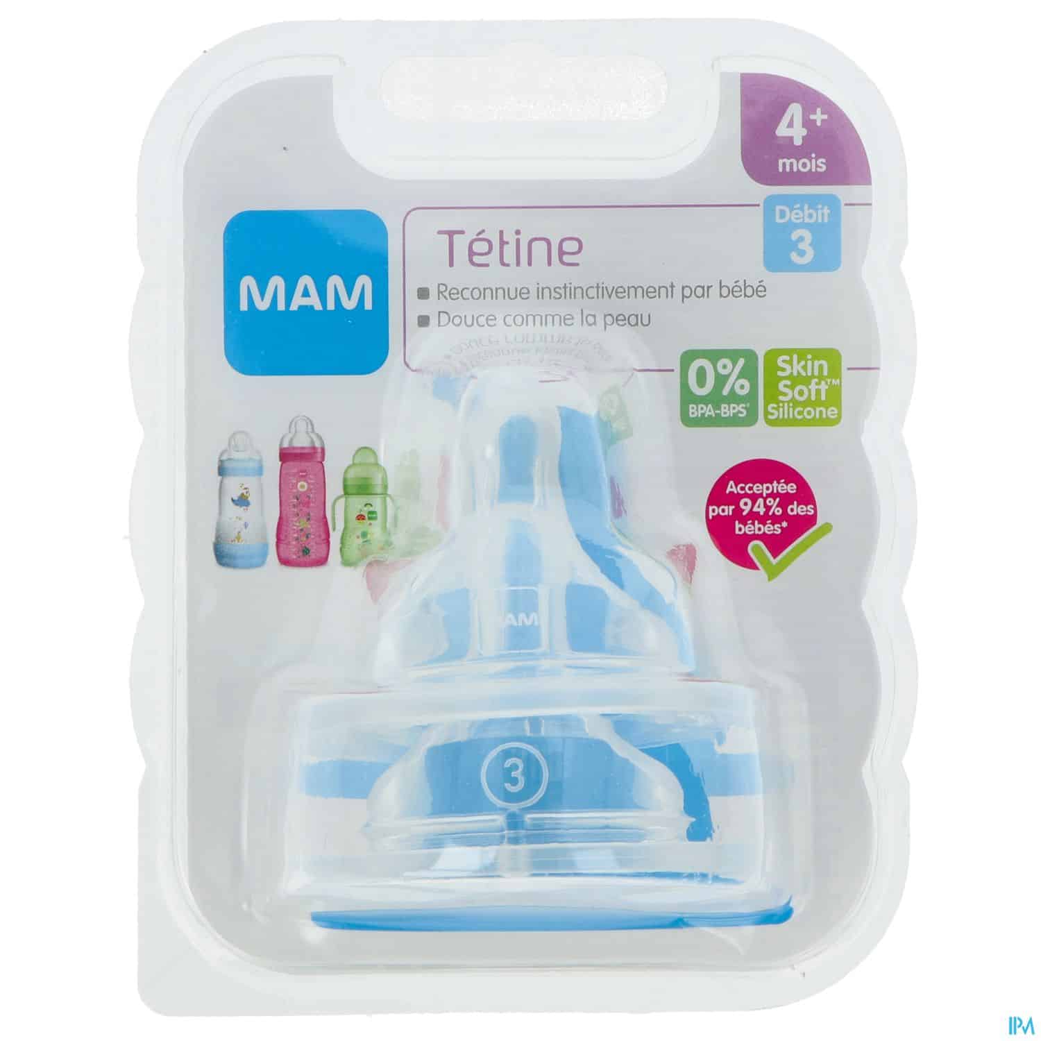 TETINE MAM SILK DEBIT 3 SILIC X2