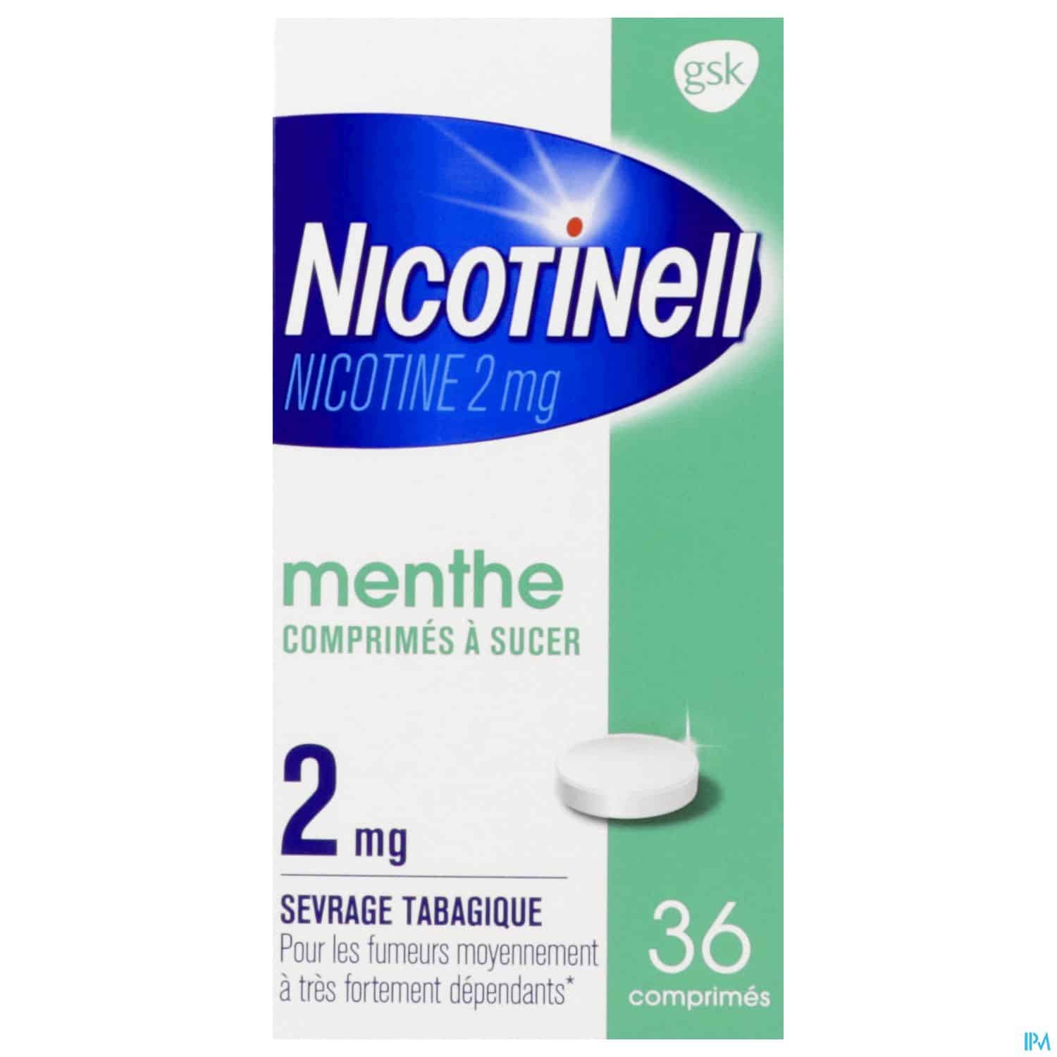 NICOTINELL 2MG CPR SUCER MENTHE 36
