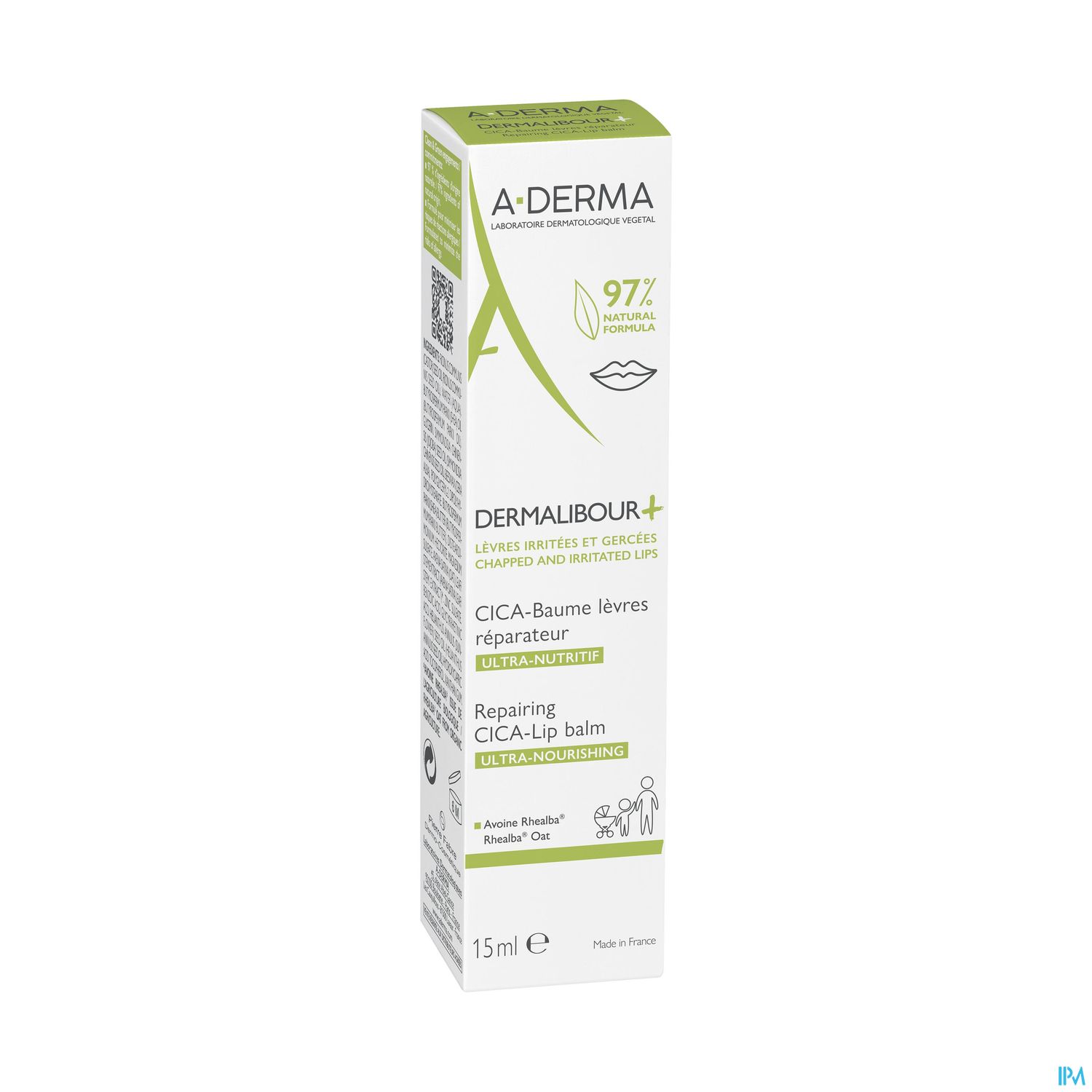 A-DERMA DERMALIBOUR CICA+ LEVRE 15 A-DERMA DERMALIBOUR CICA+ LEVRE 15