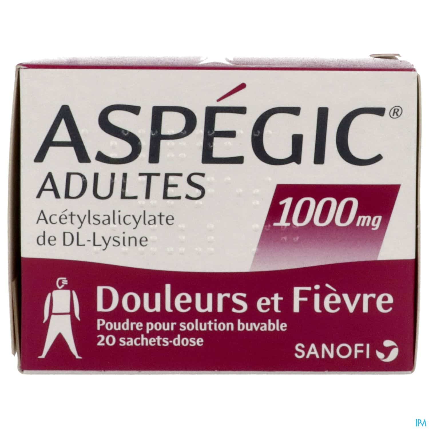 ASPEGIC 1 000MG ADULTE SACHET 20 ASPEGIC 1 000MG ADULTE SACHET 20