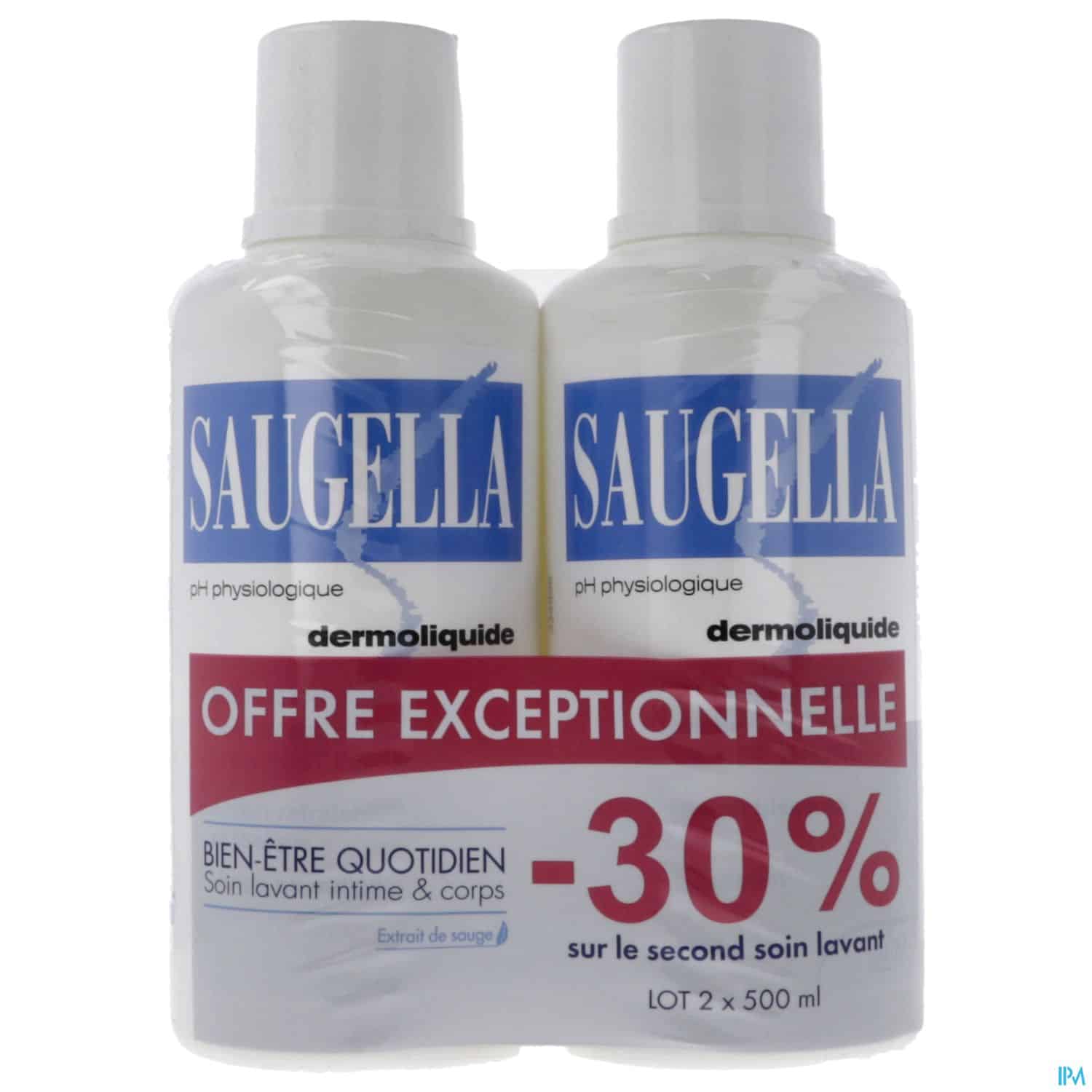SAUGELLA DERMOLIQUIDE 500ML X2
