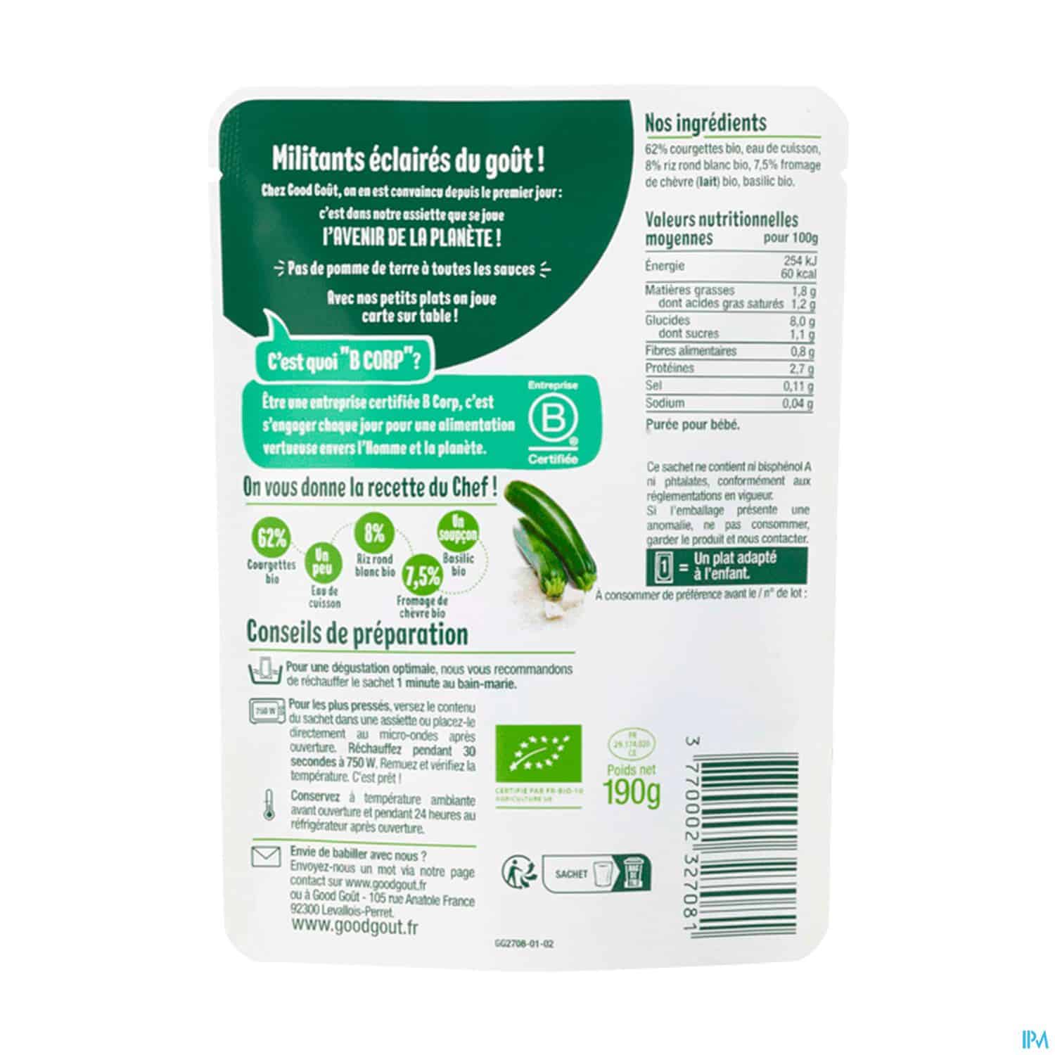 GOODGOUT RISOT COURGET CHEVRE 190G GOODGOUT RISOT COURGET CHEVRE 190G – Image 3