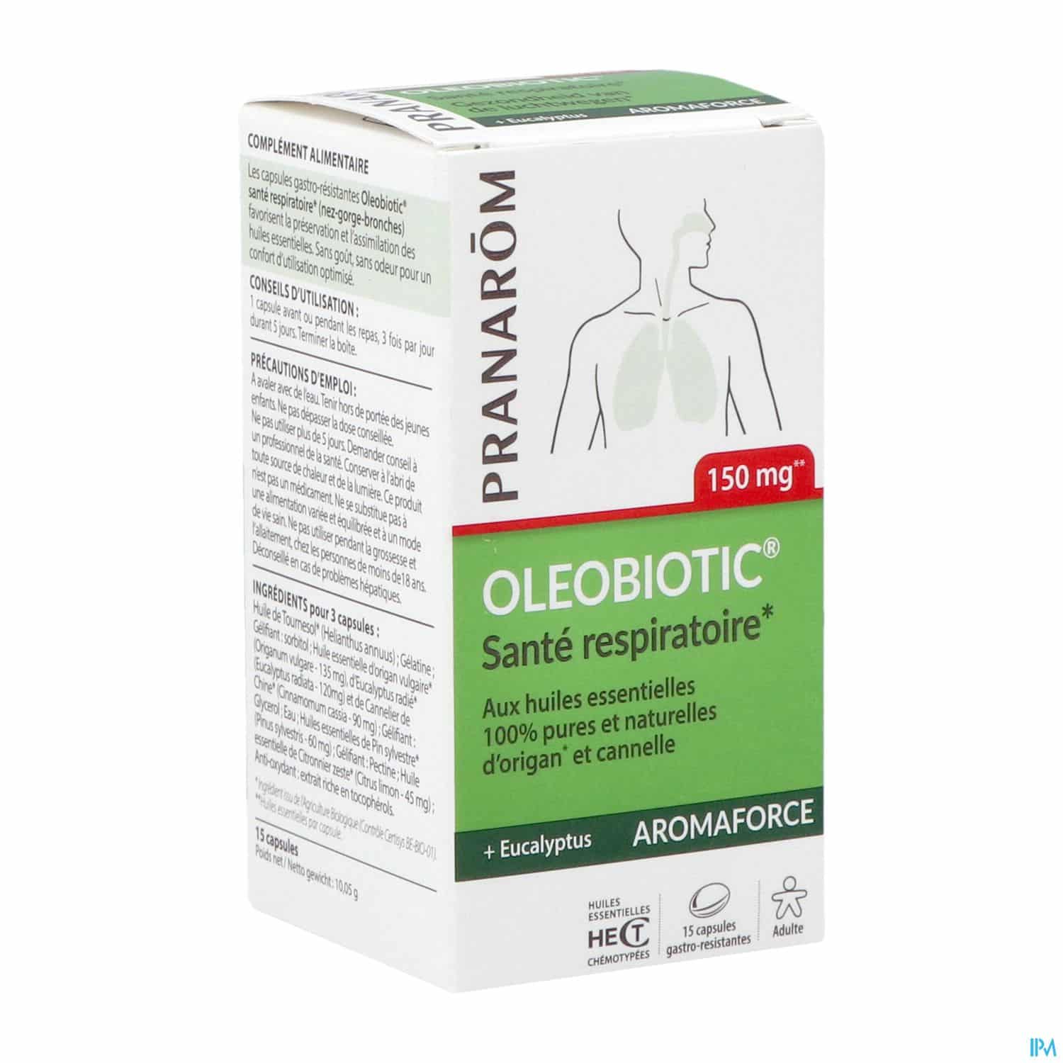PRANAROM OLEOBIOTIC RESPIR CAPS 15