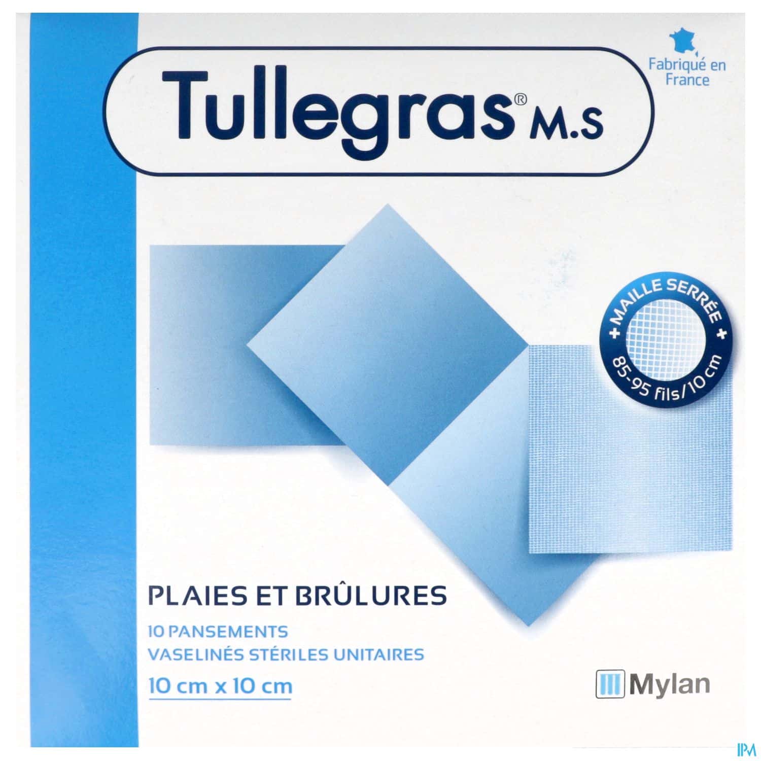 TULLE GRAS MS COMP STERIL 10X10 10
