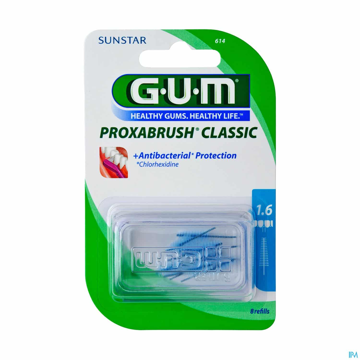 GUM PROXABRUSH CLASSIC RECH 614 X6