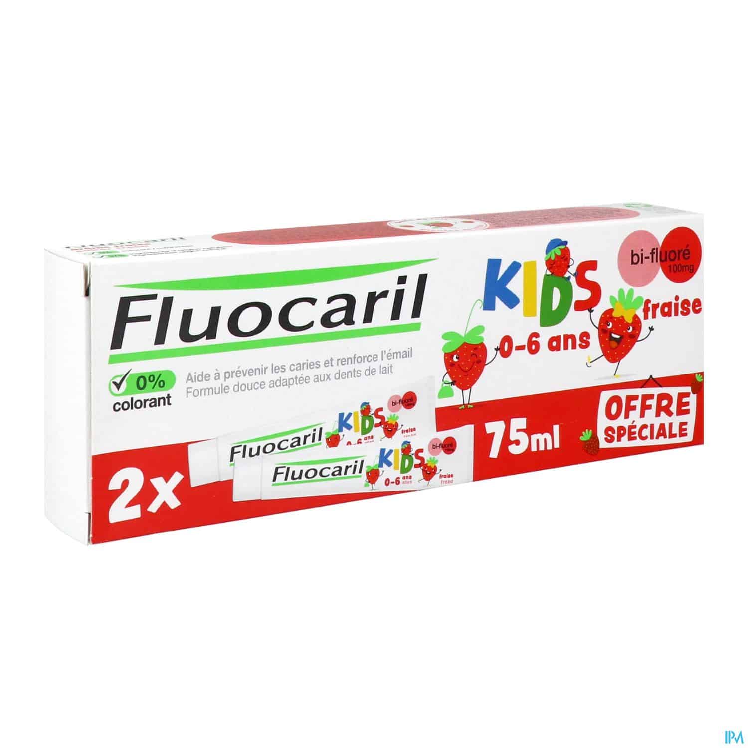 FLUOCARIL KIDS GEL FRAISE 75MLX2