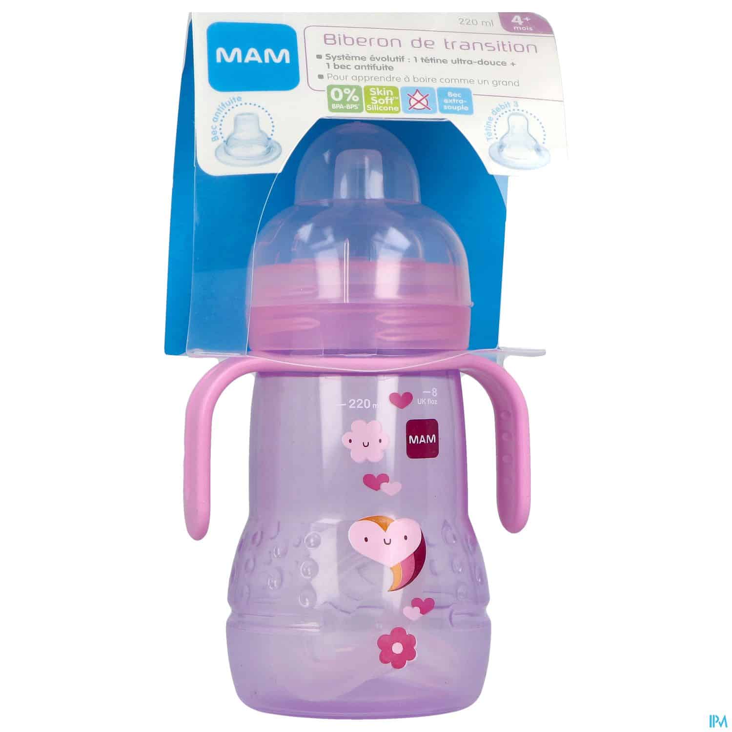 BIB MAM TRANSI FILLE SILIC 220ML