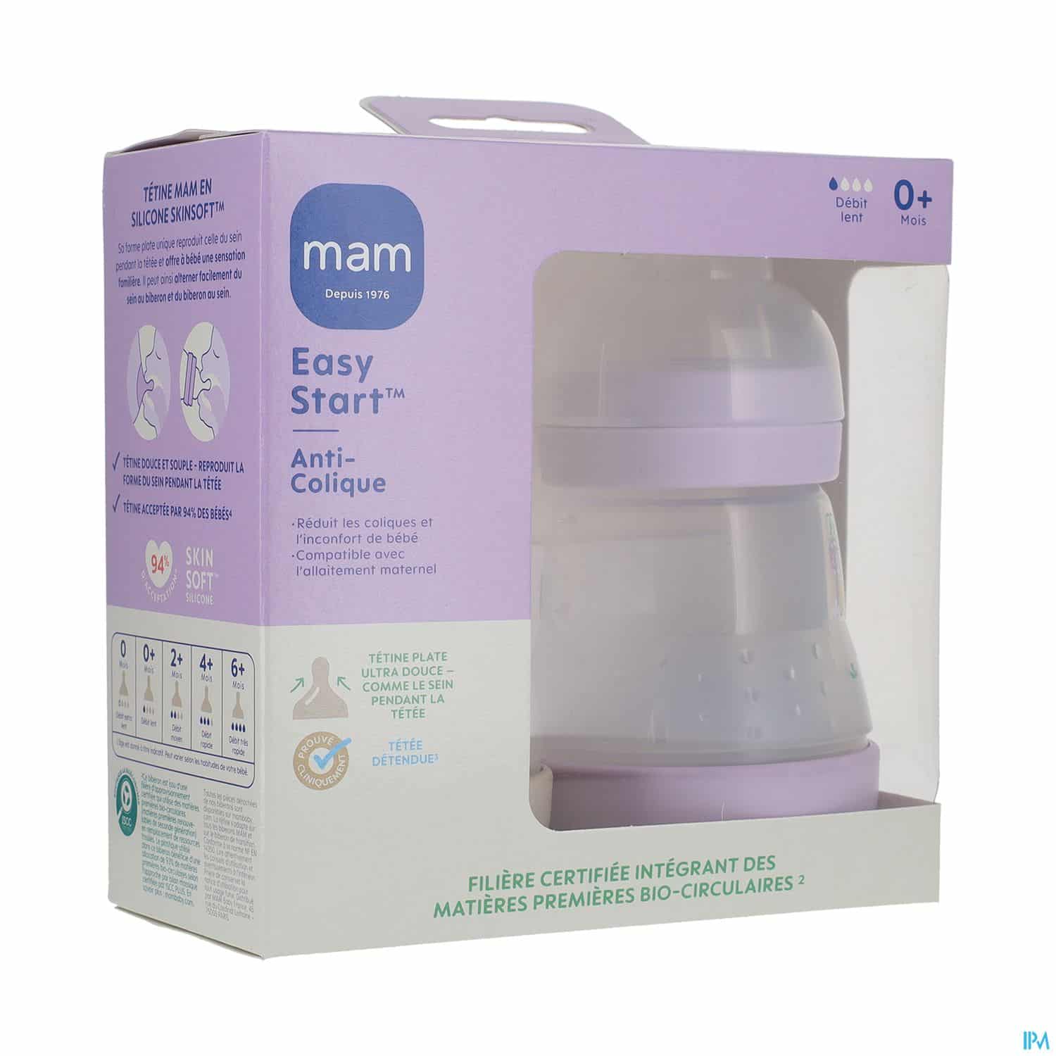 MAM BIB E ST A/COL LI+SAB D1 160ML