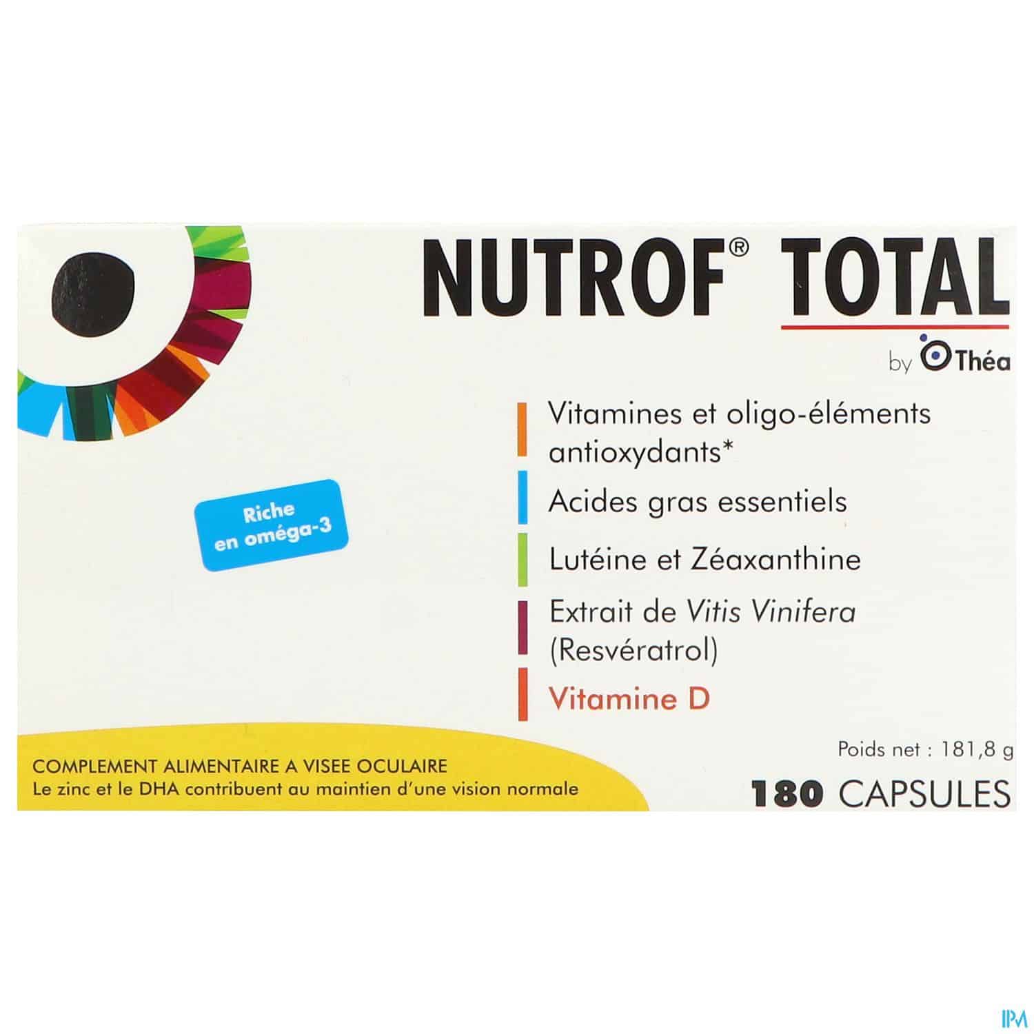 NUTROF TOTAL CAPS 180