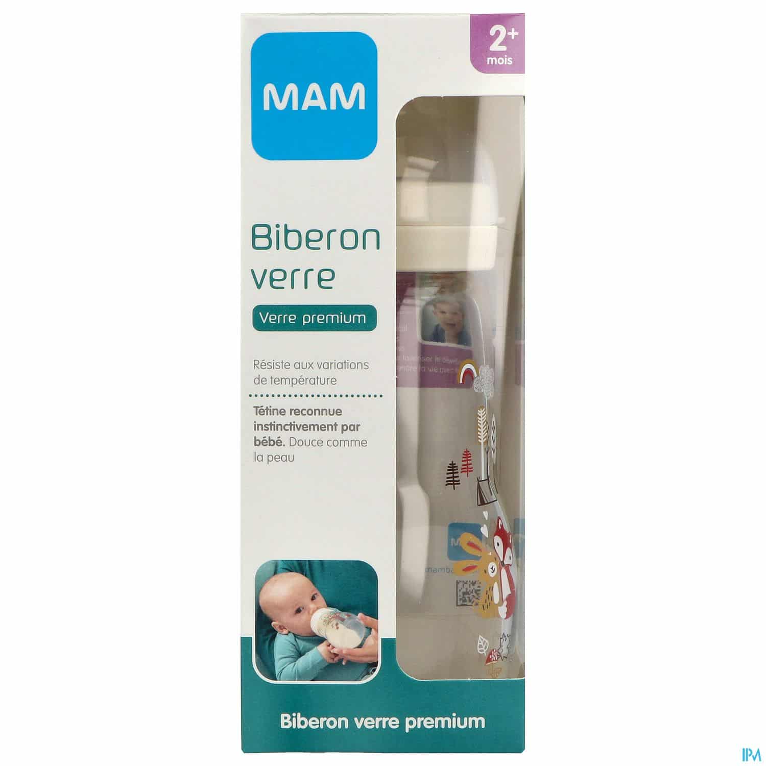BIB MAM VER 1AGE DEB/2 BLANC 260ML