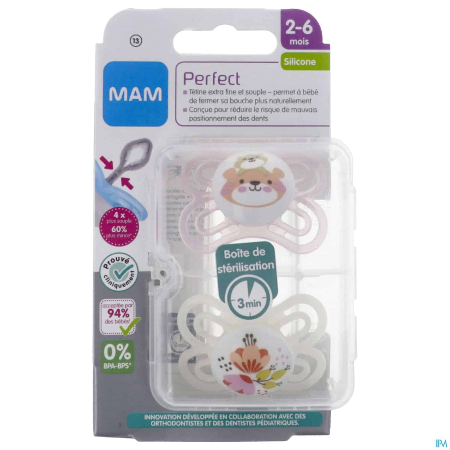 SUCET MAM PERFECT SILIC 2-6M X2
