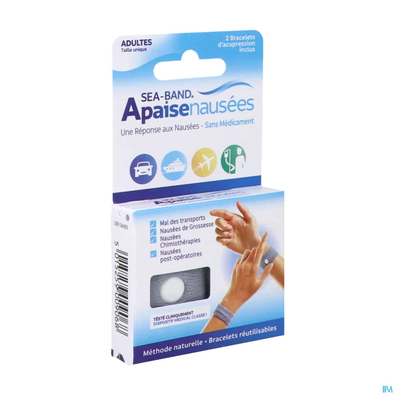 SEA-BAND BRACEL NAUS ADULTE GRIS 2