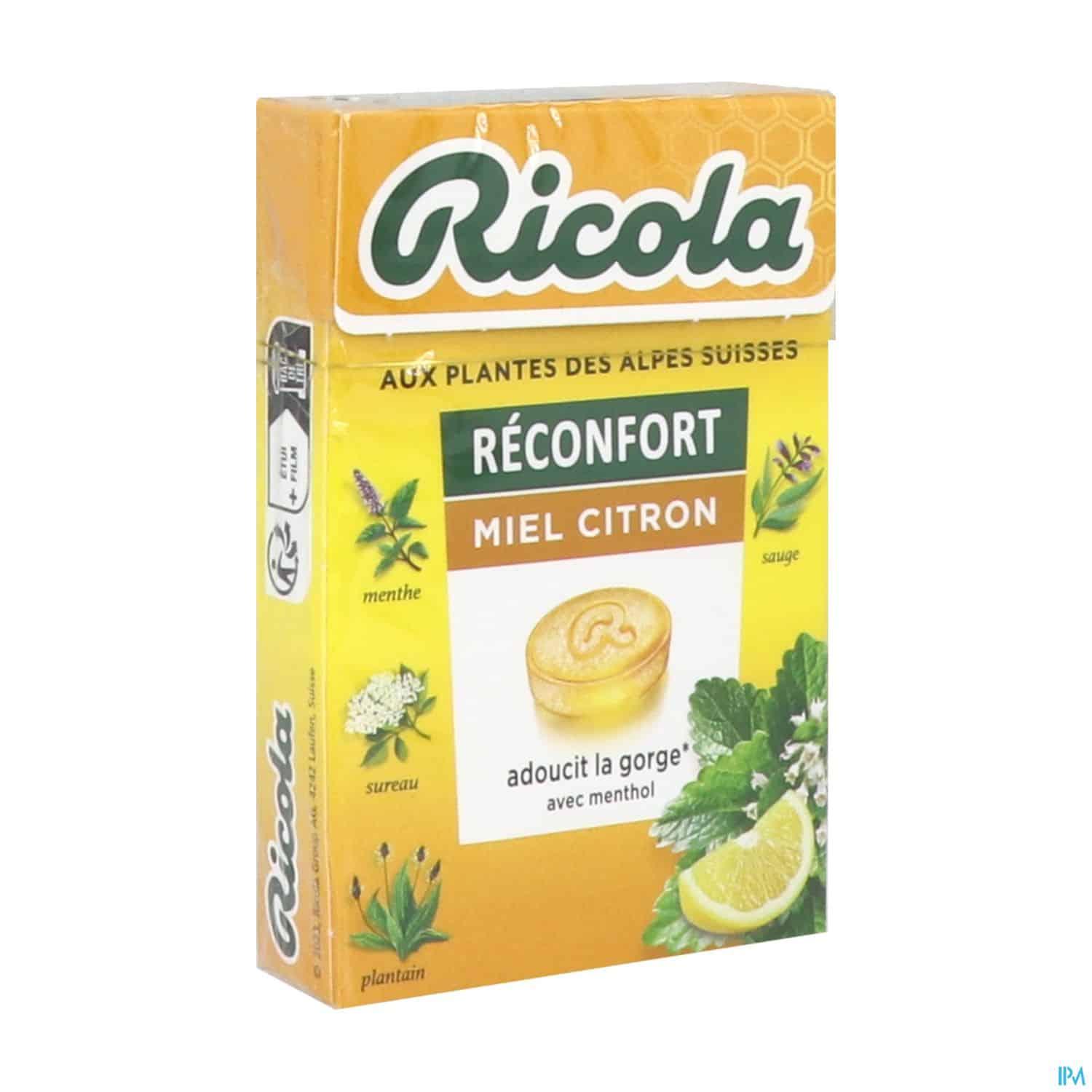 RICOLA RECONFORT MIEL CITRON 50G