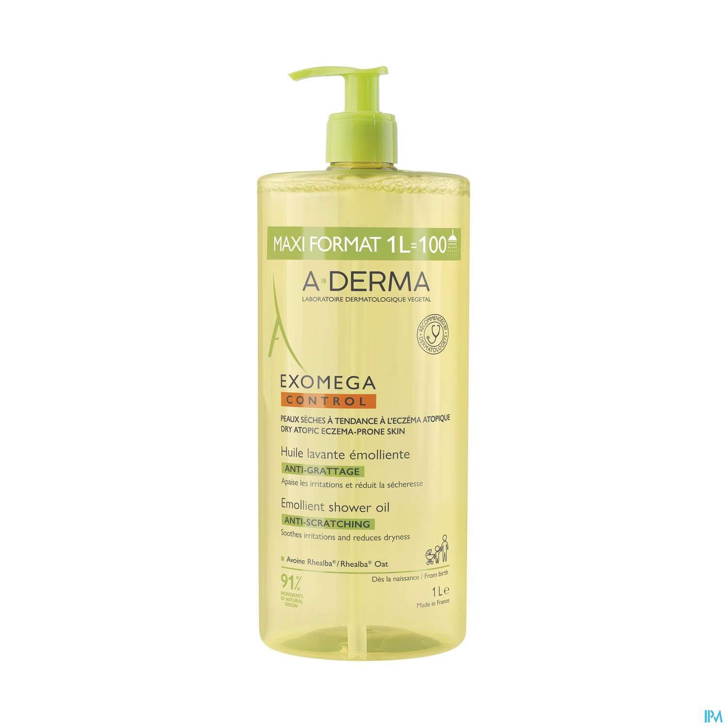 A-DERMA EXOMEGA CONT HLE LAV 1L