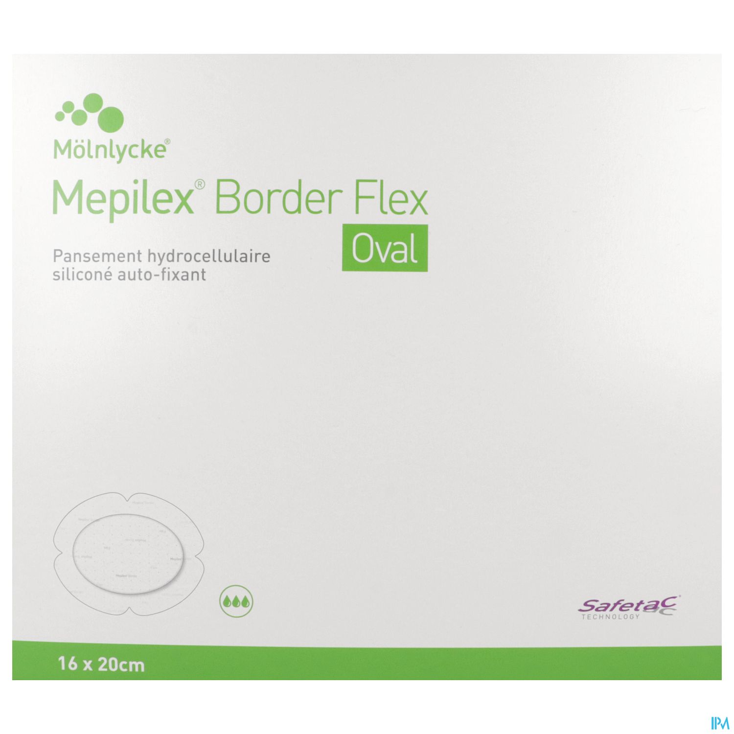 MEPILEX BORD FLEX OVA L 15X19CM 16