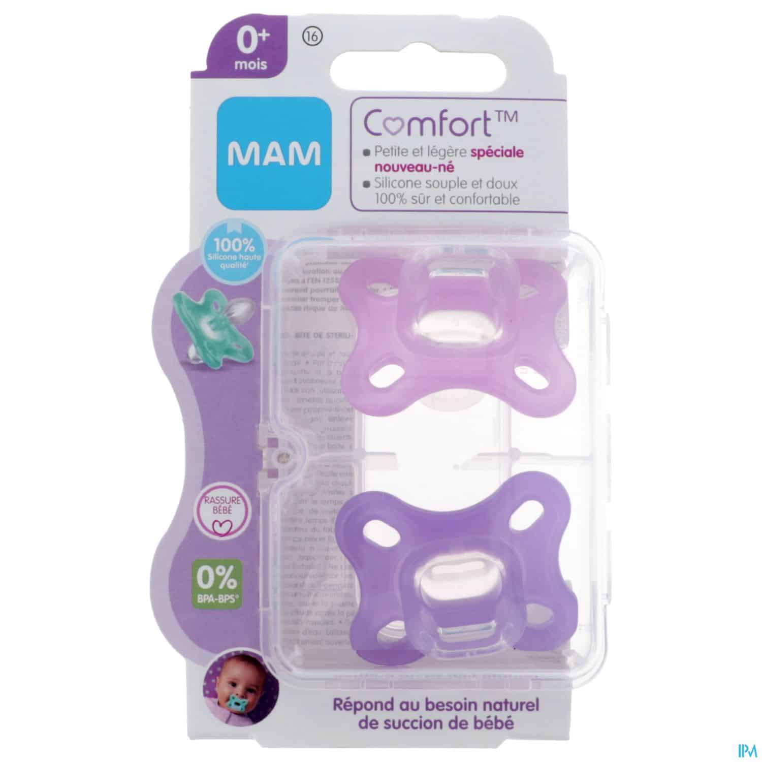 SUCET MAM COMFORT SILIC ROS +0M 2