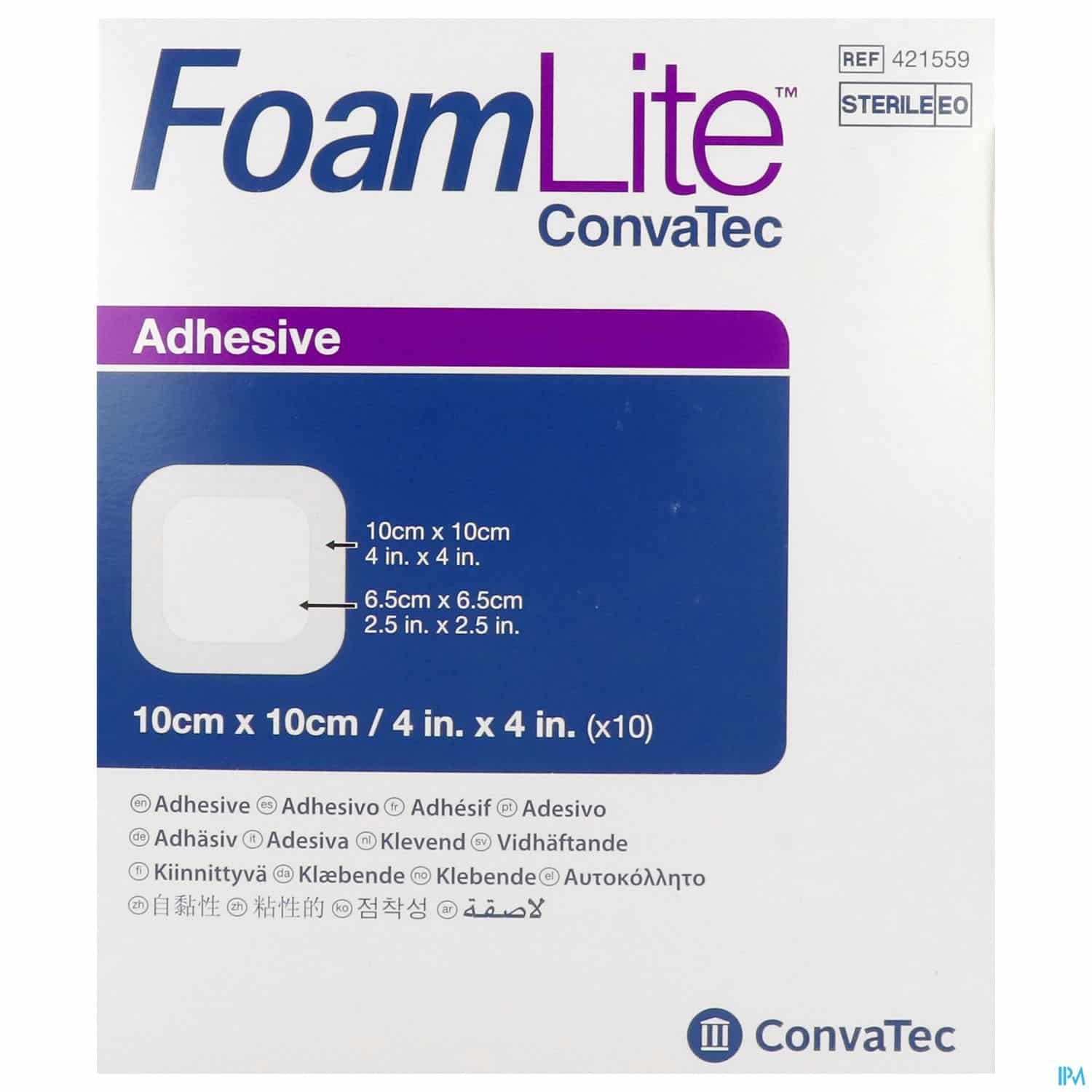 FOAM LITE PANS CONVATEC 10X10 10