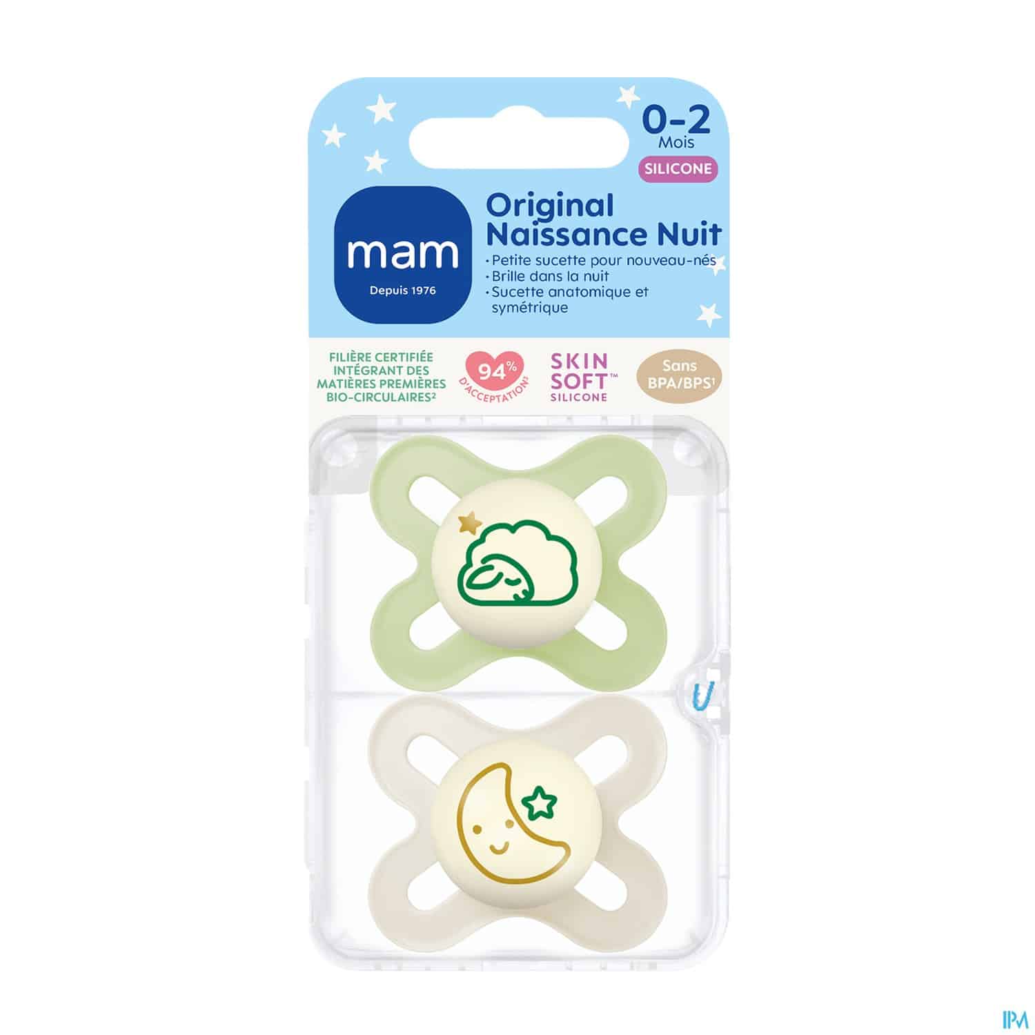 SUCET MAM ORIGINAL NUIT 0-2M X2